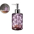 thumbnail image 1 of VQPeo Rhombus Glass Soap Dispenser Bottle, Refillable Pump for Shampoo Shower Gel(350ml), 1 of 6