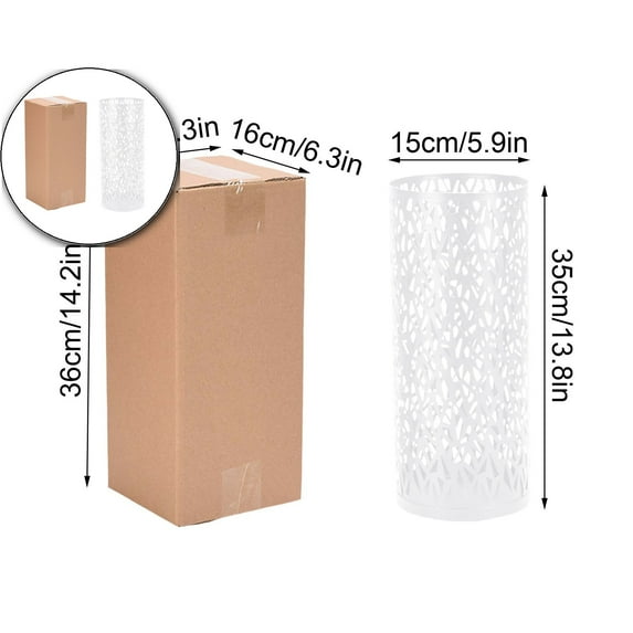 VQPeo Round Metal Umbrella Holder, and Watertight, Modern Design, Stable for Entryway, Office, Home Use