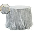 thumbnail image 1 of VQPeo Round Sequin Tablecloth Glitter Table Cloths for Birthday Wedding Bridal Shower Party Decorations(Silver), 1 of 5