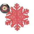 thumbnail image 1 of VQPeo Round Snowflake Placemats, Washable Stain-Resistant Table Decor for Weddings & Parties(Red), 1 of 6