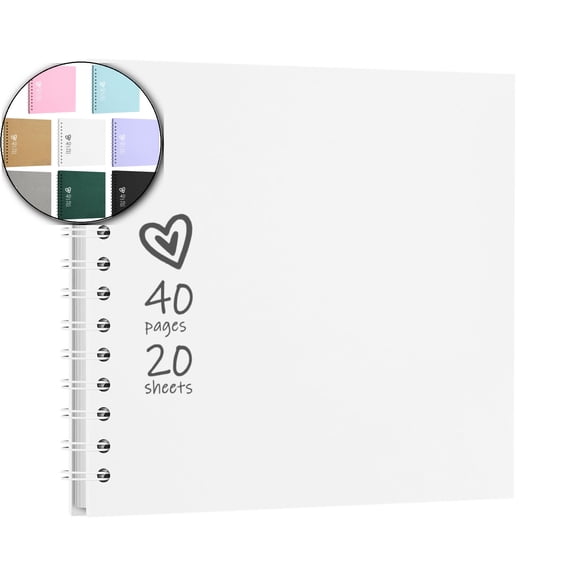 VQPeo Scrapbook DIY Scrapbook Album Hardcover Kraft Paper Scrap Book Photo Albums Memory Book for Family, Wedding