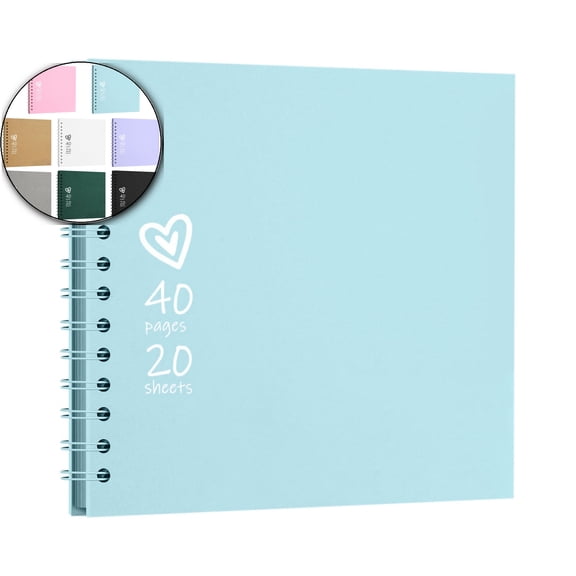 VQPeo Scrapbook DIY Scrapbook Album Hardcover Kraft Paper Scrap Book Photo Albums Memory Book for Family, Wedding