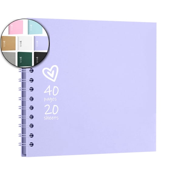 VQPeo Scrapbook DIY Scrapbook Album Hardcover Kraft Paper Scrap Book Photo Albums Memory Book for Family, Wedding