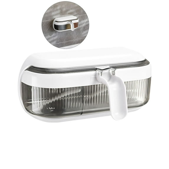 VQPeo Sealed Food Storage Container with Lid, Perfect for Kitchen Organization and Freshness Preservation(White)