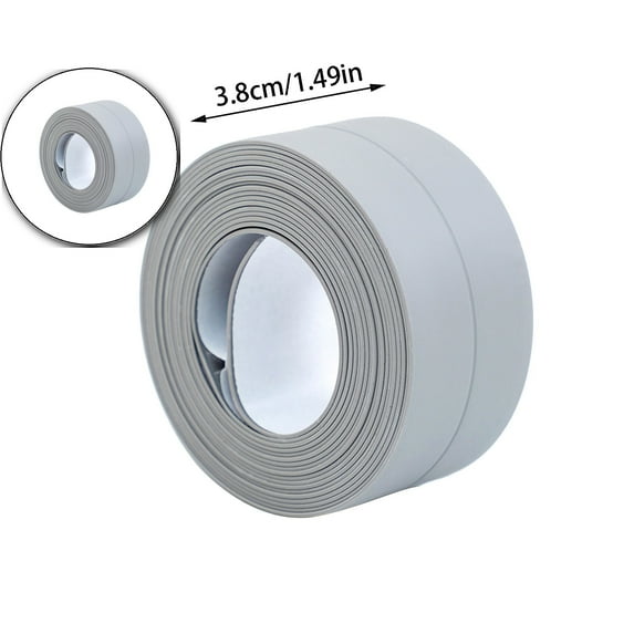VQPeo Self-Adhesive Bathroom & Kitchen Wall Tape - Waterproof Edge Sealing Strip, Anti-Mold Anti-Leak Corner Liner for Sink, Countertop, Tile Grout - Easy Clean, Crease-Foldable