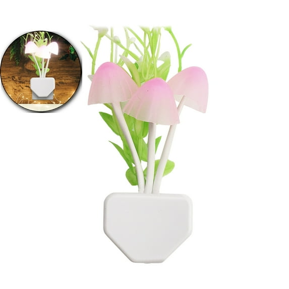 VQPeo Sensor Mushroom Night Light, Efficient Wall Lamp, Cute Nightlight, Color Changing Plug-in Wall LED Mushroom Bed Lamp for Birthday Gift