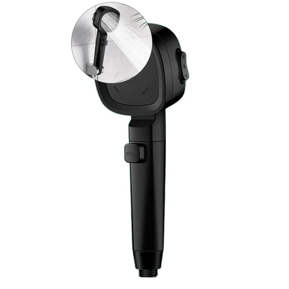 VQPeo Showerhead with Jets Water, Multifunctional Handheld Shower Head, Handheld Water Massager(Black)