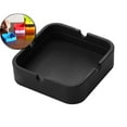 thumbnail image 1 of VQPeo Silicone Ashtray Square Silicone Ashtray Unbreakable Heatproof Portable Cute Ashtray for Indoors Outdoors(Black), 1 of 3