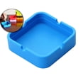 thumbnail image 1 of VQPeo Silicone Ashtray Square Silicone Ashtray Unbreakable Heatproof Portable Cute Ashtray for Indoors Outdoors(Blue), 1 of 3