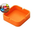 thumbnail image 1 of VQPeo Silicone Ashtray Square Silicone Ashtray Unbreakable Heatproof Portable Cute Ashtray for Indoors Outdoors(Orange), 1 of 3