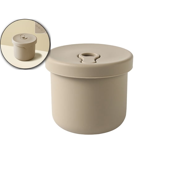 VQPeo Silicone Food Storage Container - Airtight Leakproof Lid Bowl with Lid for Lunch Box(Coffee)