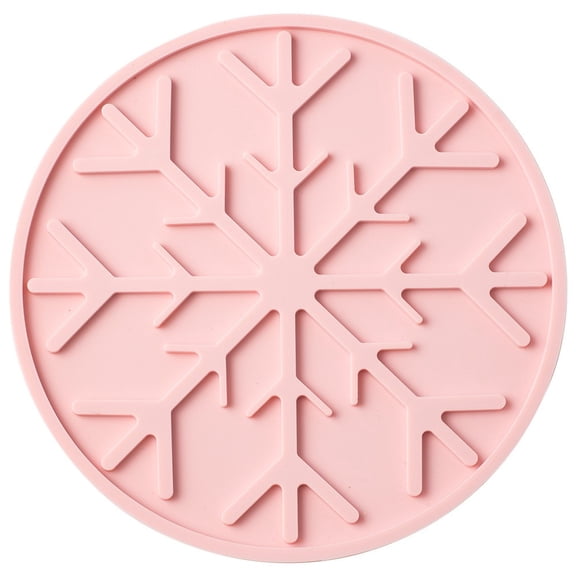 VQPeo Silicone Heat-Resistant Pad with Snowflake Design for Superior Heat Protection and Stability, Ideal for Kitchen, Dining, Outdoor Use, and Prevents Burns, Spills, and Surface Damage