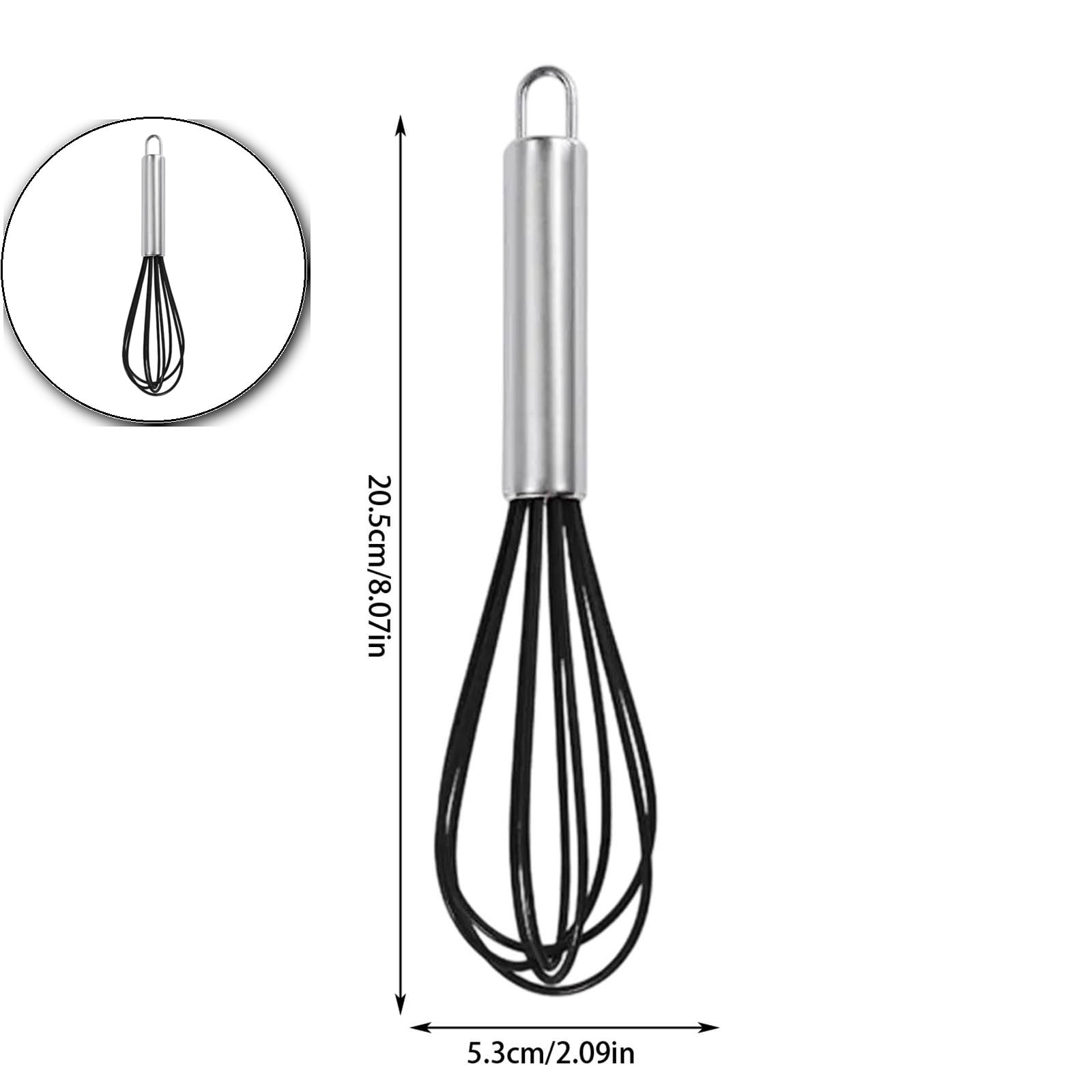 VQPeo Silicone Whisk Kitchen Whisk Wire Whisks Beater with Stainless ...