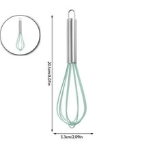 VQPeo Silicone Whisk Kitchen Whisk Wire Whisks Beater with Stainless Steel Handle for Egg Milk Whisking Blending Beating & Stirring