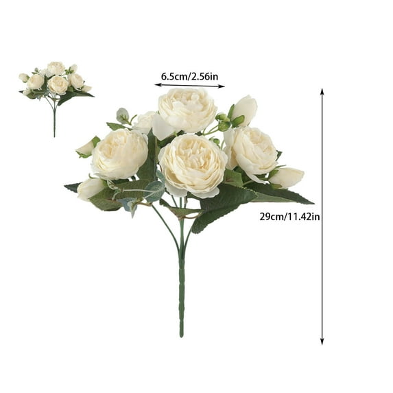 VQPeo Simulation Peony Bouquets for Home Party Wedding Reception Table Decoration Artificial Flowers Decor for Mothers Day Valentines Day Gift
