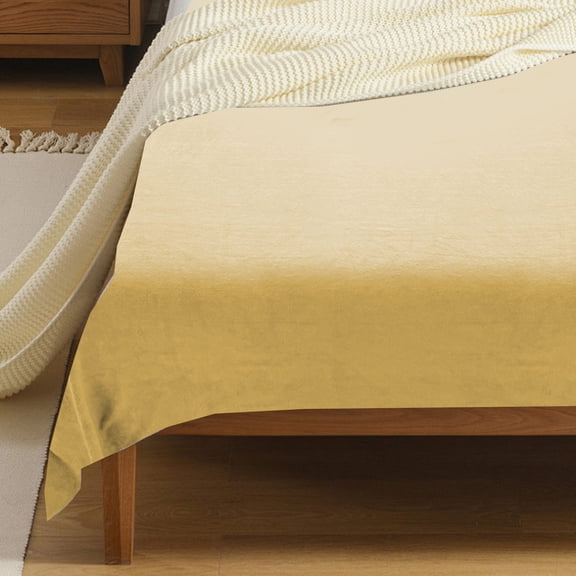 VQPeo Soft Flannel Sheet Set 63x91 Inch - Cozy Warm Fuzzy Fleece Bedding Set with Pillowcase, Anti-Static, Non-Pilling, Machine Washable