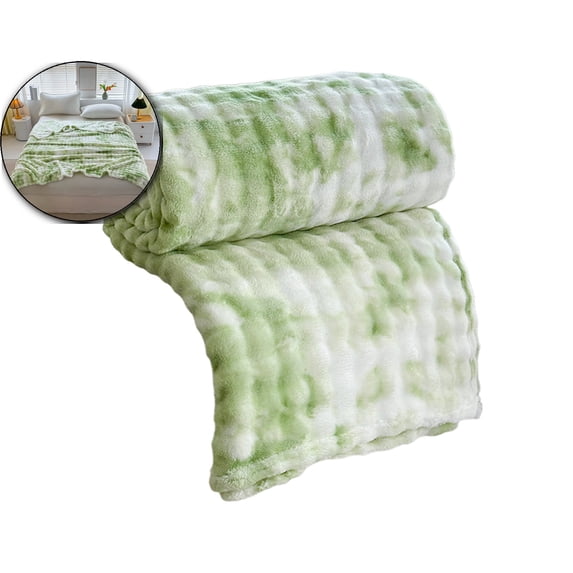 VQPeo Soft Fuzzy Fleece Blanket, Plush Throw, Ultra Cozy Washable Polyester Flannel Blanket for Bed, Sofa, Couch, Travel & Outdoor Use