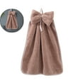 thumbnail image 1 of VQPeo Soft Hand Towel, Hangable Kitchen Towel, Bow Knot Bathroom Towel for Daily Use(Brown), 1 of 6