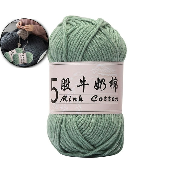 VQPeo Soft Milk Cotton Yarn for Crocheting & Knitting Making DIY Sweaters, Hats, Scarves