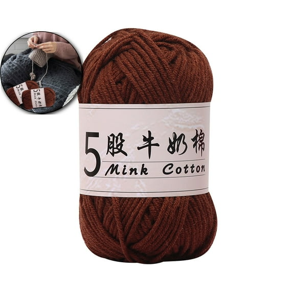 VQPeo Soft Milk Cotton Yarn for Crocheting & Knitting Making DIY Sweaters, Hats, Scarves