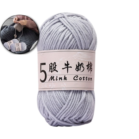 VQPeo Soft Milk Cotton Yarn for Crocheting & Knitting Making DIY Sweaters, Hats, Scarves