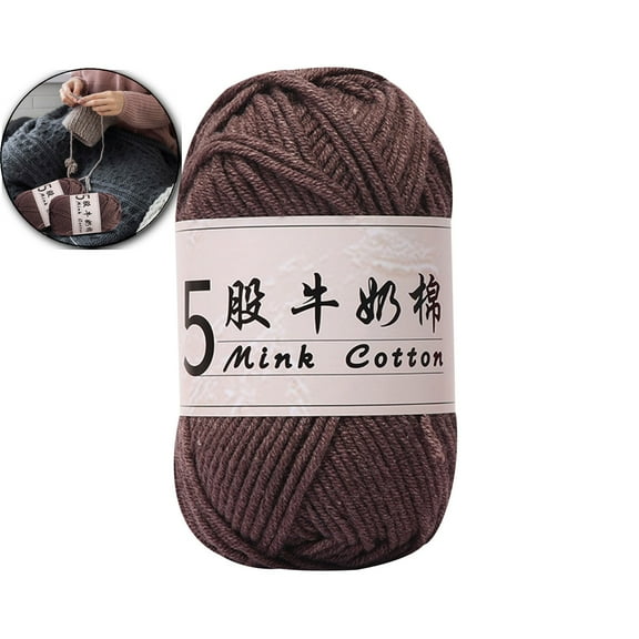VQPeo Soft Milk Cotton Yarn for Crocheting & Knitting Making DIY Sweaters, Hats, Scarves