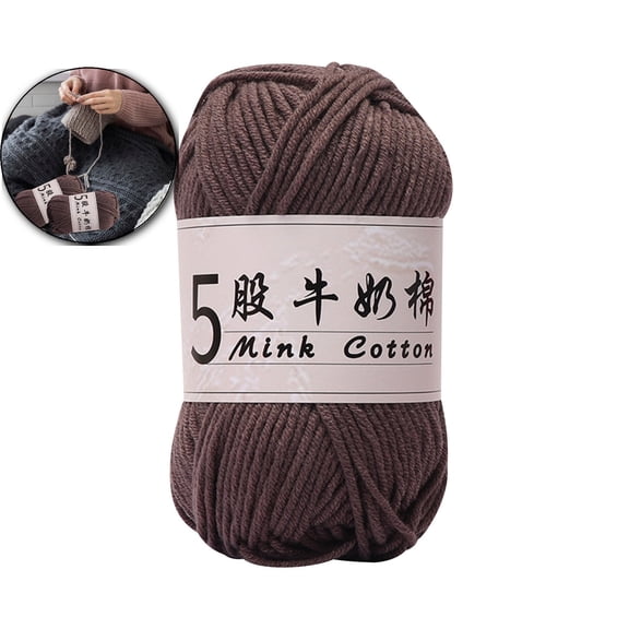 VQPeo Soft Milk Cotton Yarn for Crocheting & Knitting Making DIY Sweaters, Hats, Scarves