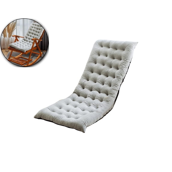 VQPeo Soft Patio Rocking Chair Cushion, Thicken Soft Chair Sun Lounger Cushion, High-Backed Garden Chair Pad Mat Tatami Sofa Window Floor Seat Cushion Mattress