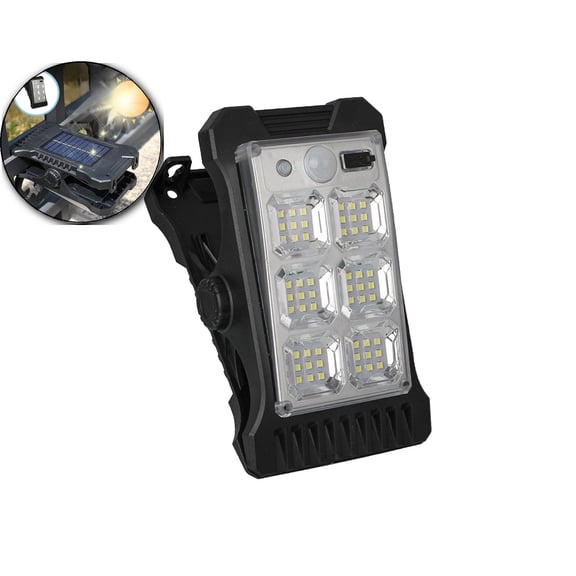 VQPeo Solar Motion Sensor Lights, Outdoor Clip Security Lamp, Wireless Fence Light for Garden Perimeter Security