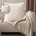 thumbnail image 1 of VQPeo Solid Color Velvet Pillowcase, Pleated Sofa Cushion Cover, Lumbar Support Office Waist Protection for Home & Workplace Comfort, 1 of 6