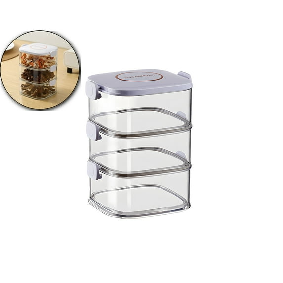 VQPeo Spice Jars Seasoning Containers, Stackable Airtight Seasoning Organizer Bottles with 2 Snap Lids, Small Food Storage Containers for Snack Fruit Sugar Tea Coffee