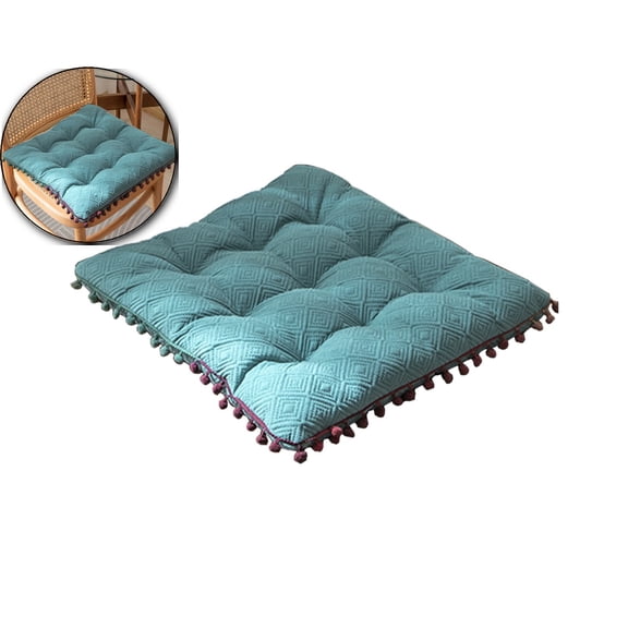 VQPeo Square Chair Pad, 15.7"x15.7" Floor Cushions for Adults, Pillows Seating for Meditation, Square Tufted Cushion for Living Room, Fireplace