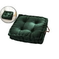 thumbnail image 1 of VQPeo Square Solid Color Velvet Seat Cushion with Handle Tufted Thicken Chair Pad Tatami Floor Pillow Cushion 16.5x16.5 Inch(Green), 1 of 5