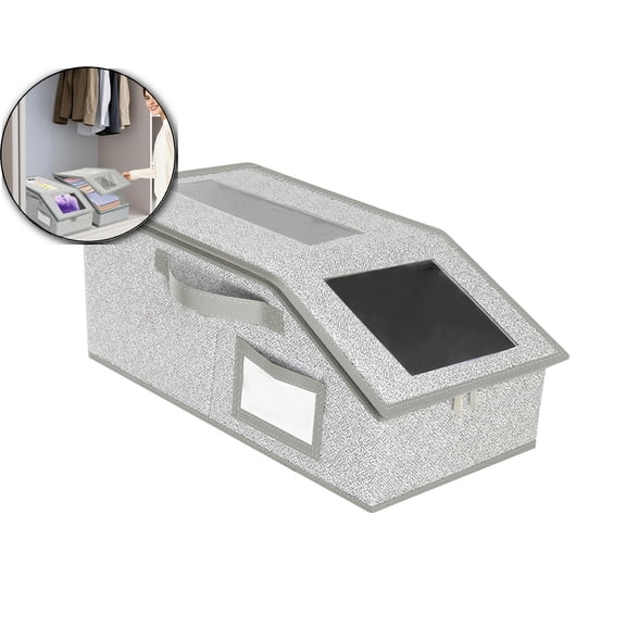 VQPeo Stackable Baseball Cap Box, Transparent Window Hat Organizer, Closet Hat Storage for Men/Women'S Collection Tidying & Easy Access