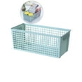 thumbnail image 1 of VQPeo Stackable Plastic Storage Basket with Handles - Eco-Friendly Rectangular Hollow Design for Multifunctional Use in Home, Kitchen, Bathroom, Refrigerator, 1 of 4