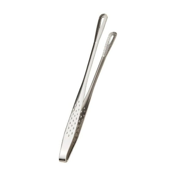 VQPeo Stainless Steel BBQ Grilling Tongs Food Tongs Bread Tongs Cooking Tongs Steak Kitchen Tongs Clip Head Hollow Design Serving Tongs for Toaster, Pan Fried Steak, Barbecue and Salad