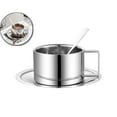 thumbnail image 1 of VQPeo Stainless Steel Coffee Cup Set with Spoon - Double Layer Insulated Tea Cup, Office Coffee Mug for Hot & Cold Drinks, 1 of 5