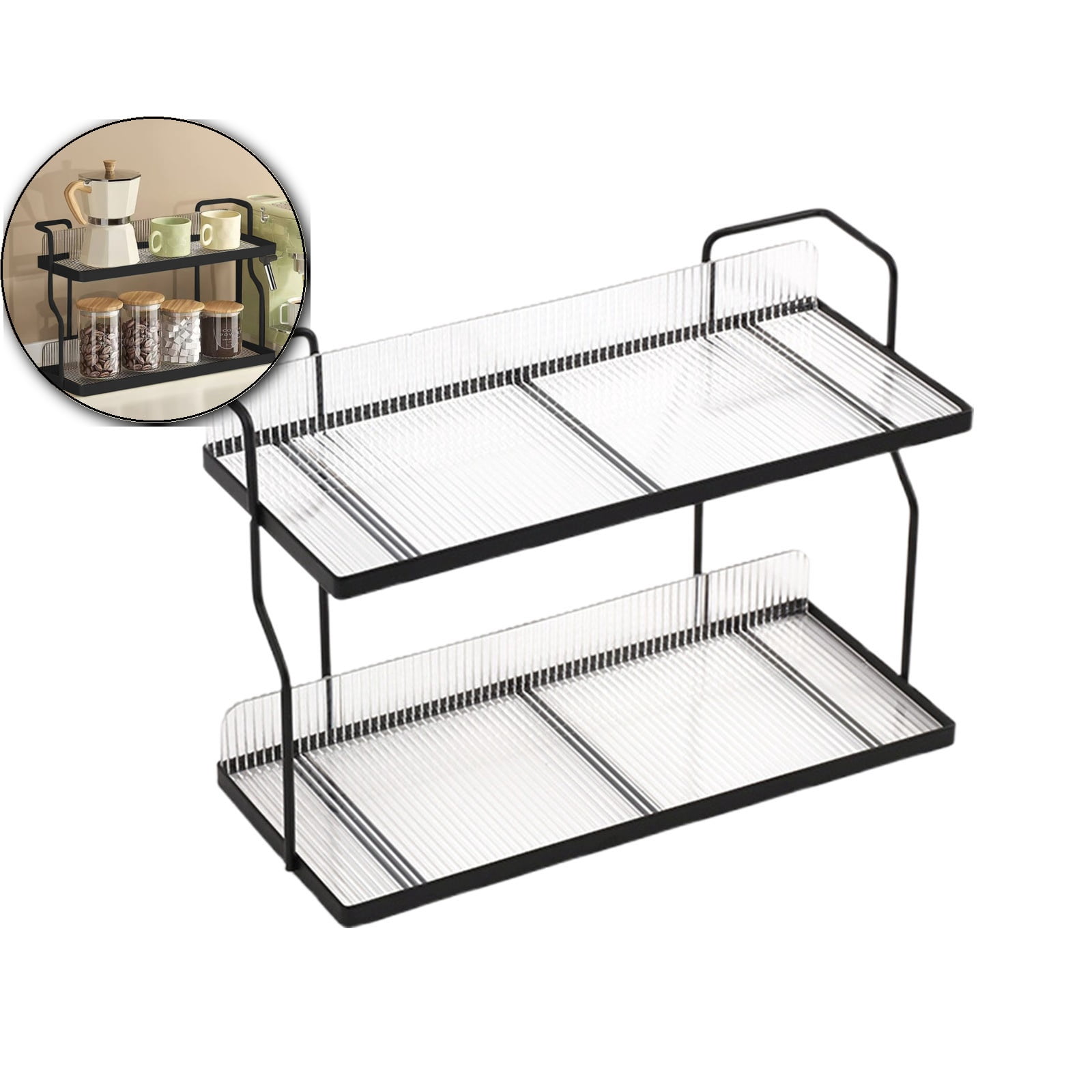 VQPeo Stainless Steel Kitchen Shelf & Spice Rack – Multifunctional ...