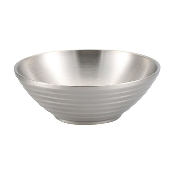 VQPeo Stainless Steel Ramen Bowl, Double Insulated Noodle Trough, Large Cold Soba Bowl for Sushi & Hot Pot Restaurants Use