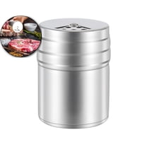 VQPeo Stainless Steel Spice Jars, Large Capacity Seasoning Containers, Portable Barbecue Condiment Bottles for Kitchen & Outdoor Grilling