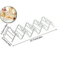thumbnail image 1 of VQPeo Stainless Steel Taco Holder, Taco Shell Holder Stand Stainless Steel Taco Tray Plates Taco Stand Rack, Oven Safe for Baking, Dishwasher and Grill Safe, 1 of 5