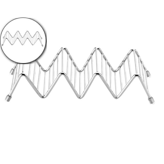 VQPeo Stainless Steel Taco Stand, Rustproof Multi-Taco Rack, Oven-Safe Food Holders for Parties & Family Gatherings