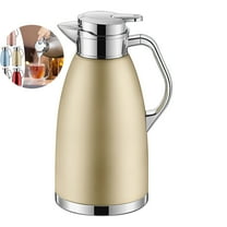 VQPeo Stainless Steel Thermal Carafe, Double Walled Vacuum Insualted Thermos with Lid for Coffee, Tea, Hot & Cold Beverage