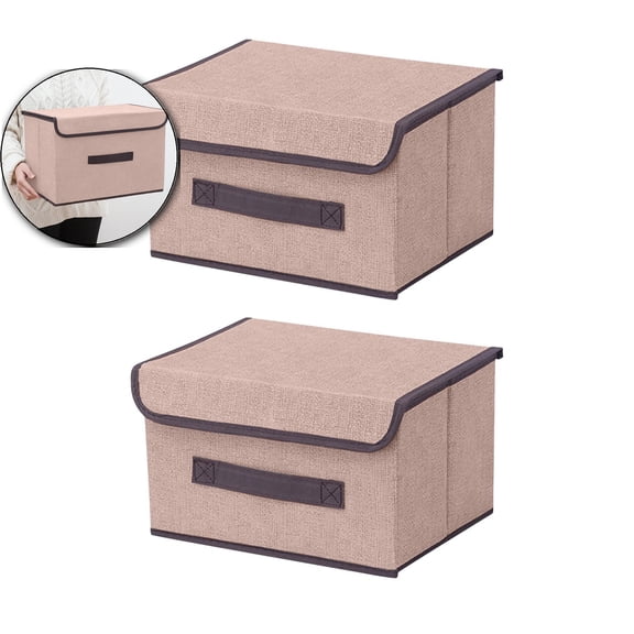 VQPeo Storage Bins with Lids, Foldable Fabric Storage Cubes, Foldable Storage Box Collapsible Storage Bins for Organization and Storage