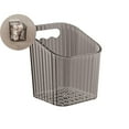 thumbnail image 1 of VQPeo Storage Organizer Bins Wall Mounted Shower Caddy, Bathroom Shelves Stackable Clear Plastic Toothbrush Holder Adhesive Hanging Bin for Bathroom, Kitchen, Cabinet, Shower, 1 of 4