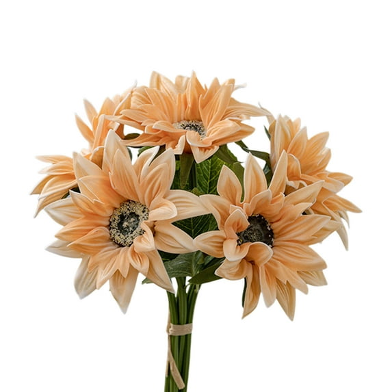 VQPeo Sunflowers Artificial Flowers, Fake Silk Sunflower with Long Stem, Artificial Sunflowers for Fall Home Decor, Wedding Decor