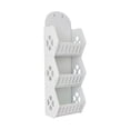 thumbnail image 1 of VQPeo Three Tier Wall Mounted PVC Shelf, Waterproof Bathroom Organizer Rack, Multi Level Shower Caddy for Compact Home Storage and Apartment Organization, 1 of 6