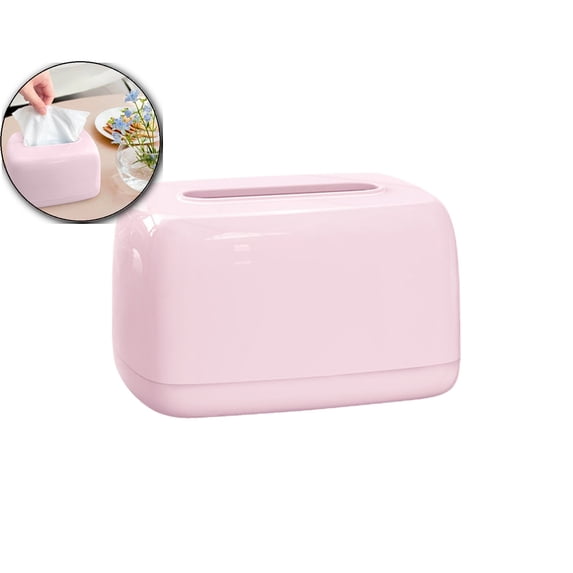 VQPeo Tissue Box Cover, Tissue Box Holder Rectangular Tissue Dispenser for Bathroom Kitchen Bedroom Office Hotel Use, Plastic Napkin Box Holder