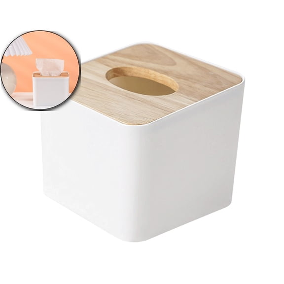 VQPeo Tissue Box Cover, Tissue Holders, Mini Square Tissue Dispenser Holder, Paper Towel Rack for Bathrooms, Home and Office