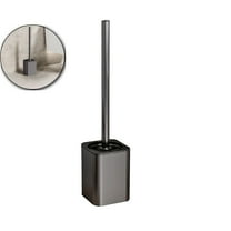 VQPeo Toilet Brush and Holder, Stainless Steel Square Toilet Bowl Brush Freestanding with Lid,Toilet Cleaner Brush Set for Bathroom Storage